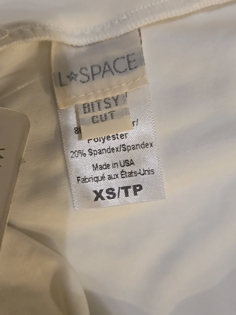 L*Space Wilson Bitsy Cut High Waist Cheeky Bikini Bottoms Cream XS New